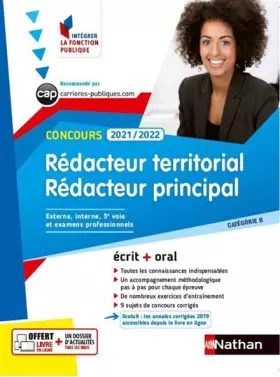 Couverture du produit · Concours Rédacteur territorial et rédacteur principal - Catégorie B 2021/2022 (Intégrer la fonction publique)