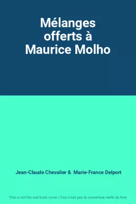 Couverture du produit · Mélanges offerts à Maurice Molho