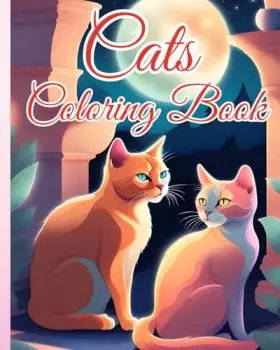 Couverture du produit · Cats Coloring Book: Fun And Easy Coloring Pages, Cute Kawaii Cat Coloring Book For Kids And Adults