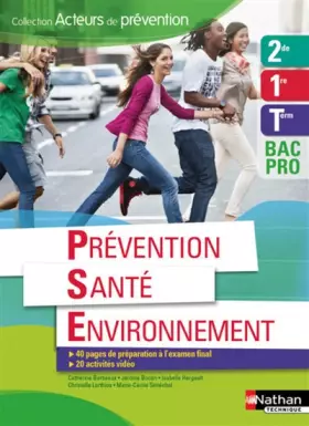 Couverture du produit · Prévention Santé Environnement 2e/1re/Tle BAC PRO