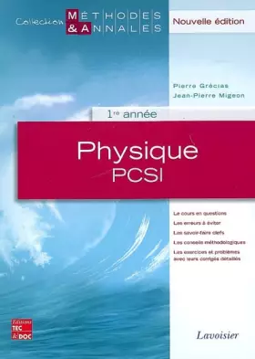 Couverture du produit · Physique PCSI 1re année