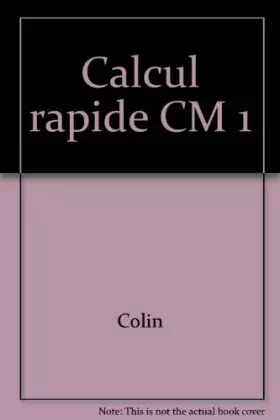 Couverture du produit · Calcul rapide CM 1