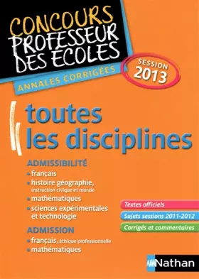 Couverture du produit · Annales CRPE : Toutes les disciplines