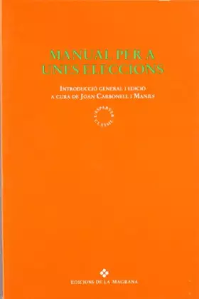 Couverture du produit · Manual per a unes eleccions: 018 (CLÀSSICS GRÈCIA I RO)