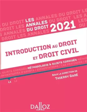 Couverture du produit · Introduction au droit et droit civil: Méthodologie & sujets corrigés