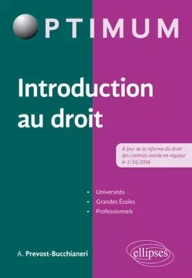 Couverture du produit · Introduction au Droit