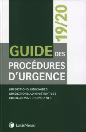 Couverture du produit · Guide des procédures d'urgence 19/20