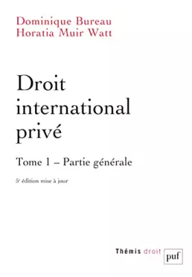 Couverture du produit · Droit international privé. Tome 1