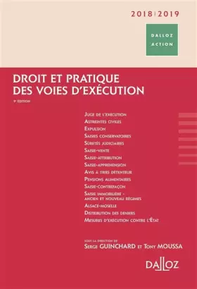 Couverture du produit · Droit et pratique des voies d'exécution 2018/2019