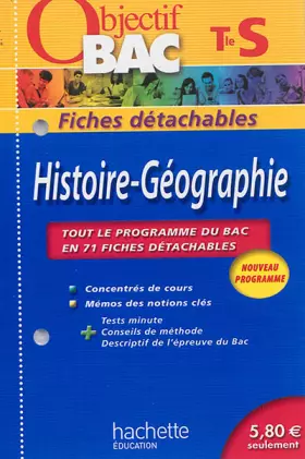 Couverture du produit · Histoire-Géographie Tle S: Fiches détachables