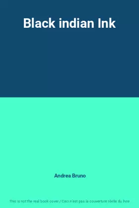 Couverture du produit · Black indian Ink