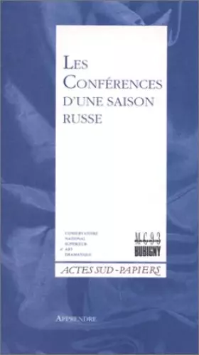 Couverture du produit · Apprendre, volume 2 et 3 : les conférences d'une saison russe, théâtre