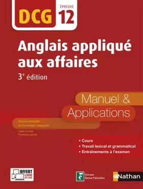 Couverture du produit · Anglais appliqué aux affaires - DCG 12 - Manuel et application