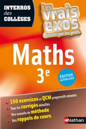 Couverture du produit · Interros des collèges Maths 3e