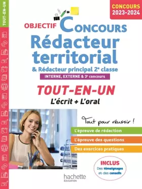 Couverture du produit · Objectif Concours Rédacteur territorial et rédacteur principal 2023 : externe, interne et 3e voie