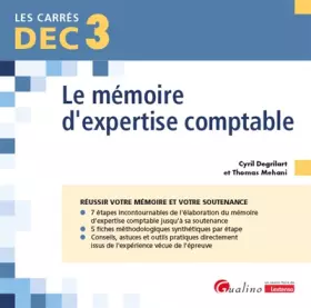 Couverture du produit · DEC 3 - Le mémoire d'expertise comptable: Réussir votre mémoire et votre soutenance