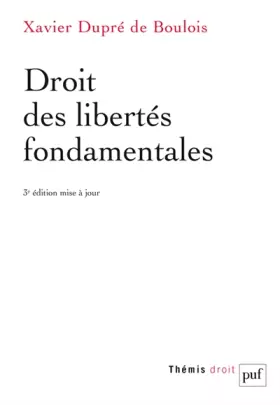 Couverture du produit · Droit des libertés fondamentales