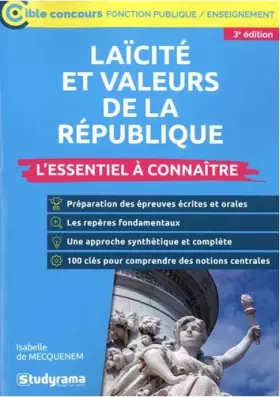 Couverture du produit · Laïcité et valeurs de la République – L’essentiel à connaître (Catégories A et B – 3e édition): Concours administratifs / Conco