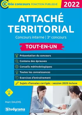 Couverture du produit · Attaché territorial – Concours interne / 3e concours: 2022