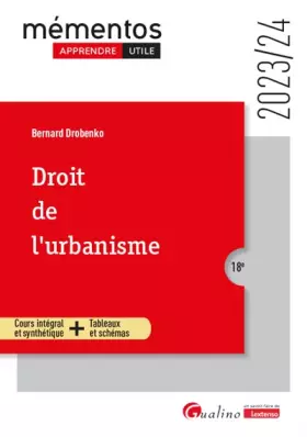 Couverture du produit · Droit de l'urbanisme: Un cours clair, structuré et accessible - Nombreux schémas et tableaux (2023-2024)