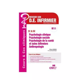 Couverture du produit · Psychologie clinique, psychologie sociale, psychologie de la santé et soins infirmiers, anthropologie: UE 1.1