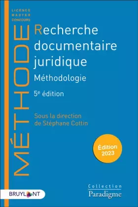 Couverture du produit · Recherche documentaire juridique 5ed - Méthodologie