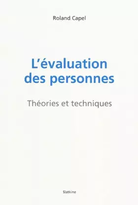 Couverture du produit · L'évaluation des personnes : Théories et techniques