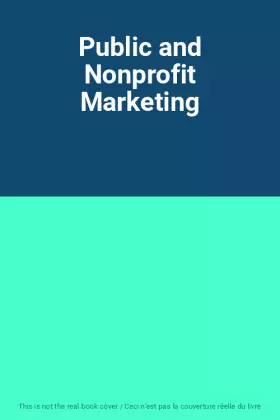Couverture du produit · Public and Nonprofit Marketing