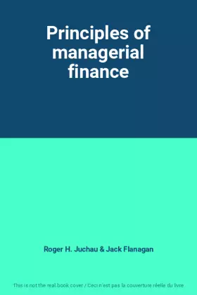 Couverture du produit · Principles of managerial finance