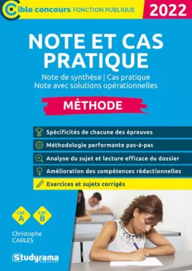 Couverture du produit · Note et cas pratique: Note de synthèse / Cas pratique / Note avec solutions opérationnelles