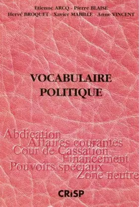 Couverture du produit · Vocabulaire Politique