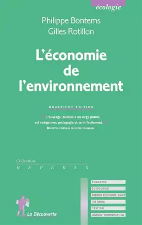 Couverture du produit · L'économie de l'environnement