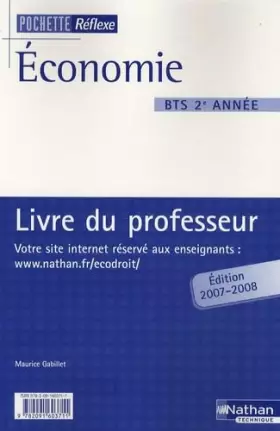 Couverture du produit · Economie BTS 2e année: Livre du professeur