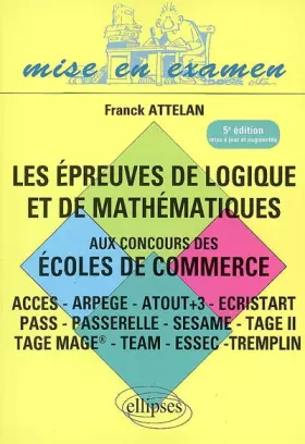 Couverture du produit · Epreuve de Logique & de Mathematiques Cinquième Edition