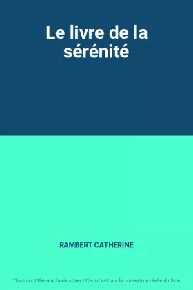 Couverture du produit · Le livre de la sérénité
