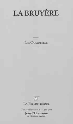 Couverture du produit · Les Caractères T30