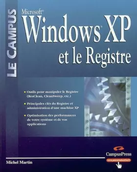 Couverture du produit · Windows XP et le Registre