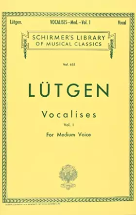 Couverture du produit · Vocalises (20 Daily Exercises) - Book I: Schirmer Library of Classics Volume 655 Medium Voice