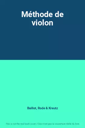 Couverture du produit · Méthode de violon
