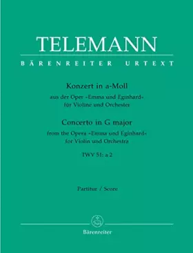 Couverture du produit · Konzert in a-moll aus der Oper 'Emma und Eginhard` f r Violine und Orchester TWV 51: a 2