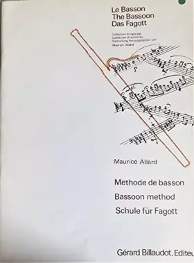Couverture du produit · BILLAUDOT ALLARD MAURICE - METHODE DE BASSON Méthode et pédagogie Bois Basson