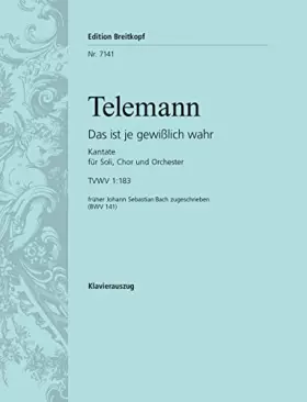 Couverture du produit · Telemann: "Das ist je gewisslich wahr"