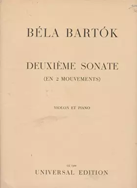 Couverture du produit · Deuxieme sonate (en 2 mouvements), violon et piano