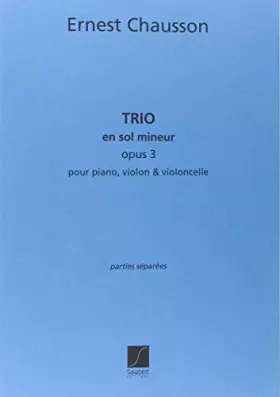 Couverture du produit · TRIO EN SOL MINEUR, OPUS 3 MUSIQUE D'ENSEMBLE