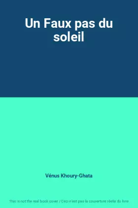 Couverture du produit · Un Faux pas du soleil
