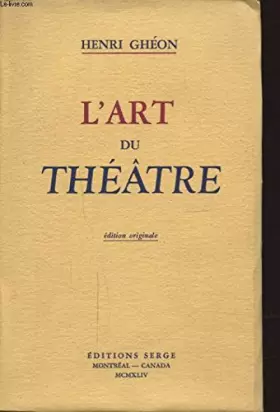Couverture du produit · L'art du théâtre