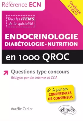 Couverture du produit · Endocrinologie Diabétologie-Nutrition en 1000 QROC