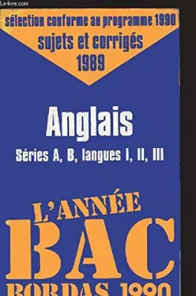 Couverture du produit · Annales Bac Anglais Ab 90/12