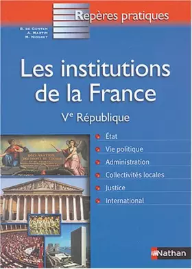 Couverture du produit · Les institutions de France