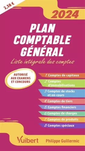 Couverture du produit · Plan comptable général 2024-2025: Liste intégrale des comptes